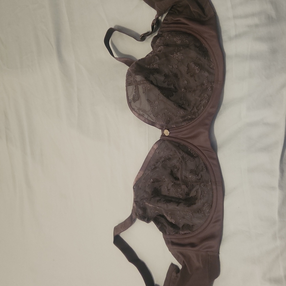Lavender lace underwire bra by Just My Size.